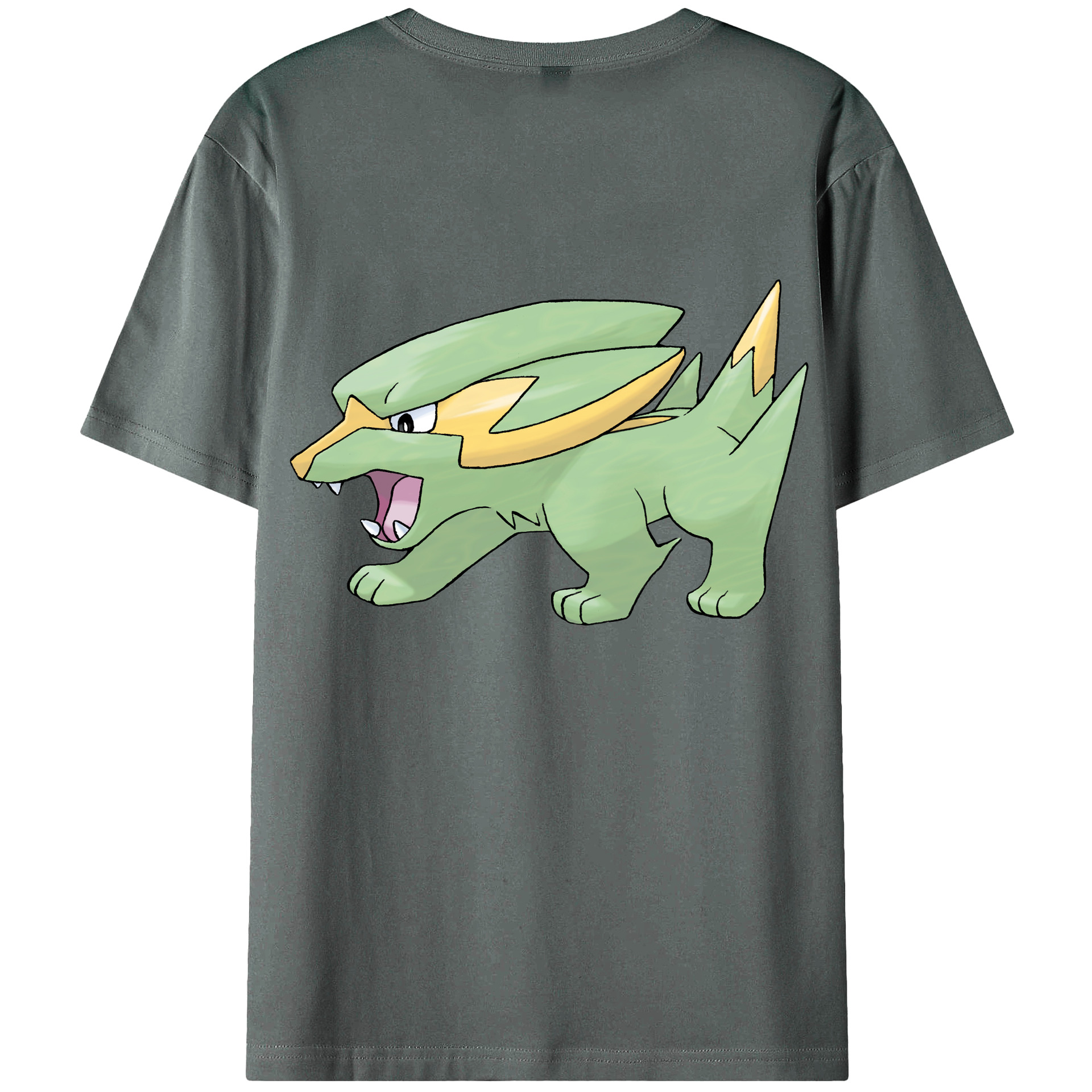 （画像用） ポケットモンスター Pokémon 綿100％ メンズ半袖Tシャツ（バックプリント） 通気性